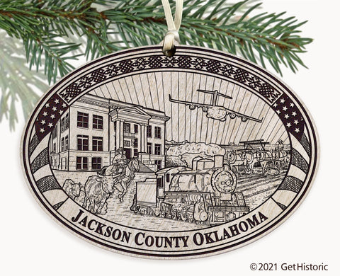 Jackson County Oklahoma Engraved Ornament