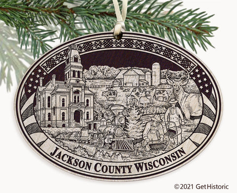 Jackson County Wisconsin Engraved Ornament