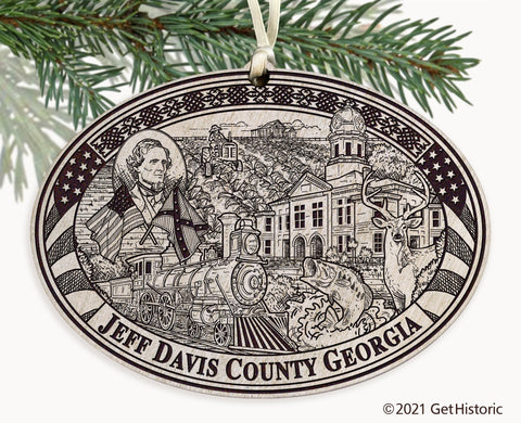Jeff Davis County Georgia Engraved Ornament