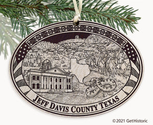 Jeff Davis County Texas Engraved Ornament