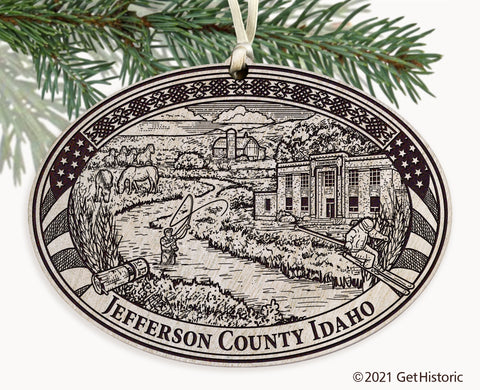 Jefferson County Idaho Engraved Ornament
