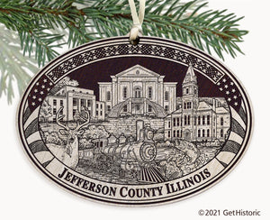 Jefferson County Illinois Engraved Ornament