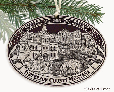 Jefferson County Montana Engraved Ornament