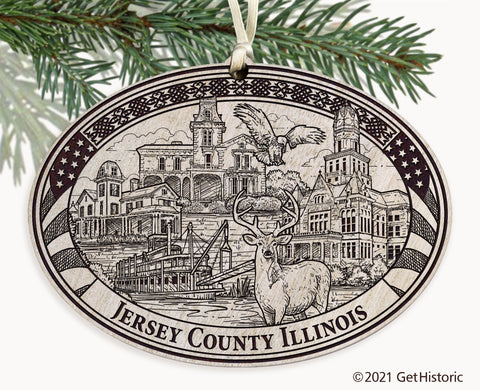Jersey County Illinois Engraved Ornament