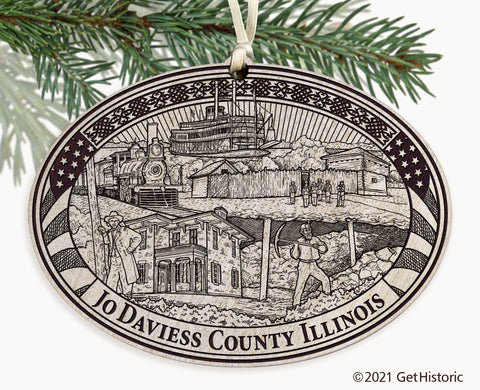 Jo Daviess County Illinois Engraved Ornament