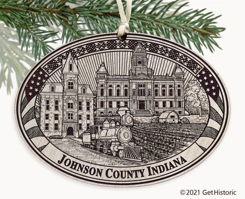 Johnson County Indiana Engraved Ornament