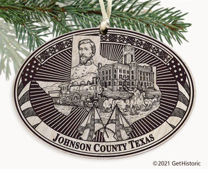 Johnson County Texas Engraved Ornament
