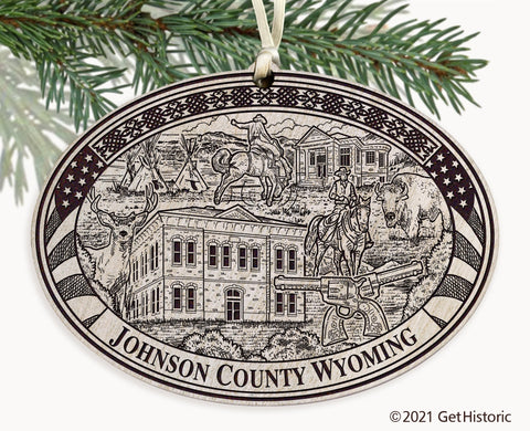 Johnson County Wyoming Engraved Ornament