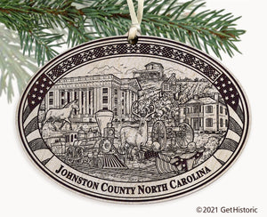 Johnston County North Carolina Engraved Ornament