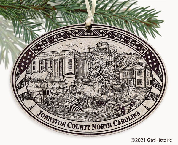 Johnston County North Carolina Engraved Ornament