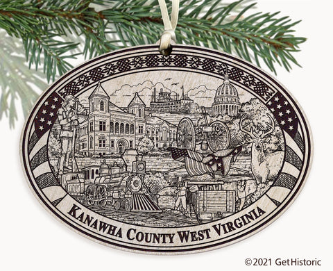Kanawha County West Virginia Engraved Ornament