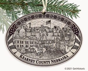 Kearney County Nebraska Engraved Ornament