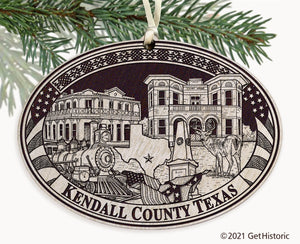 Kendall County Texas Engraved Ornament