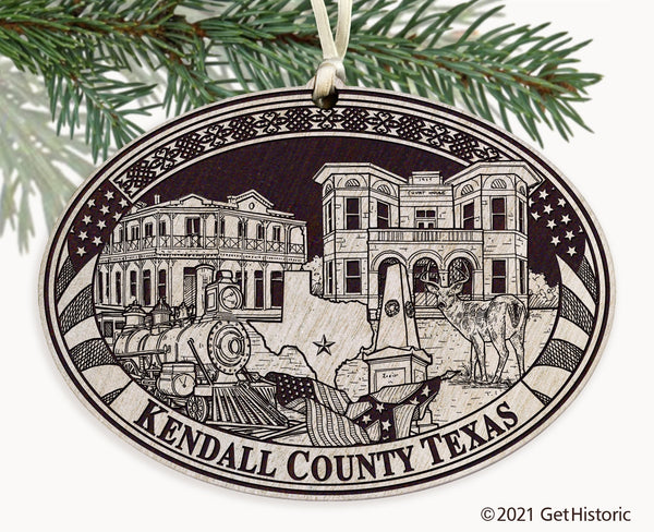 Kendall County Texas Engraved Ornament
