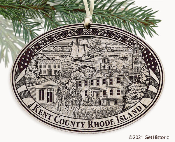 Kent County Rhode Island Engraved Ornament