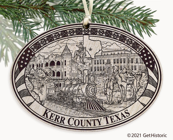 Kerr County Texas Engraved Ornament