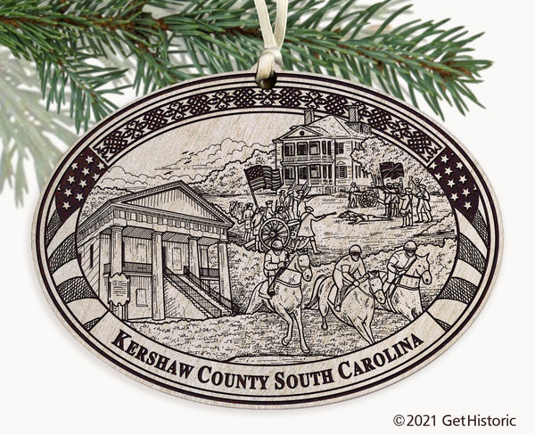 Kershaw County South Carolina Engraved Ornament
