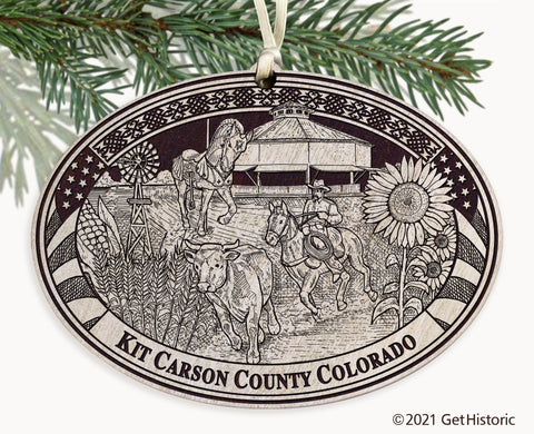Kit Carson County Colorado Engraved Ornament