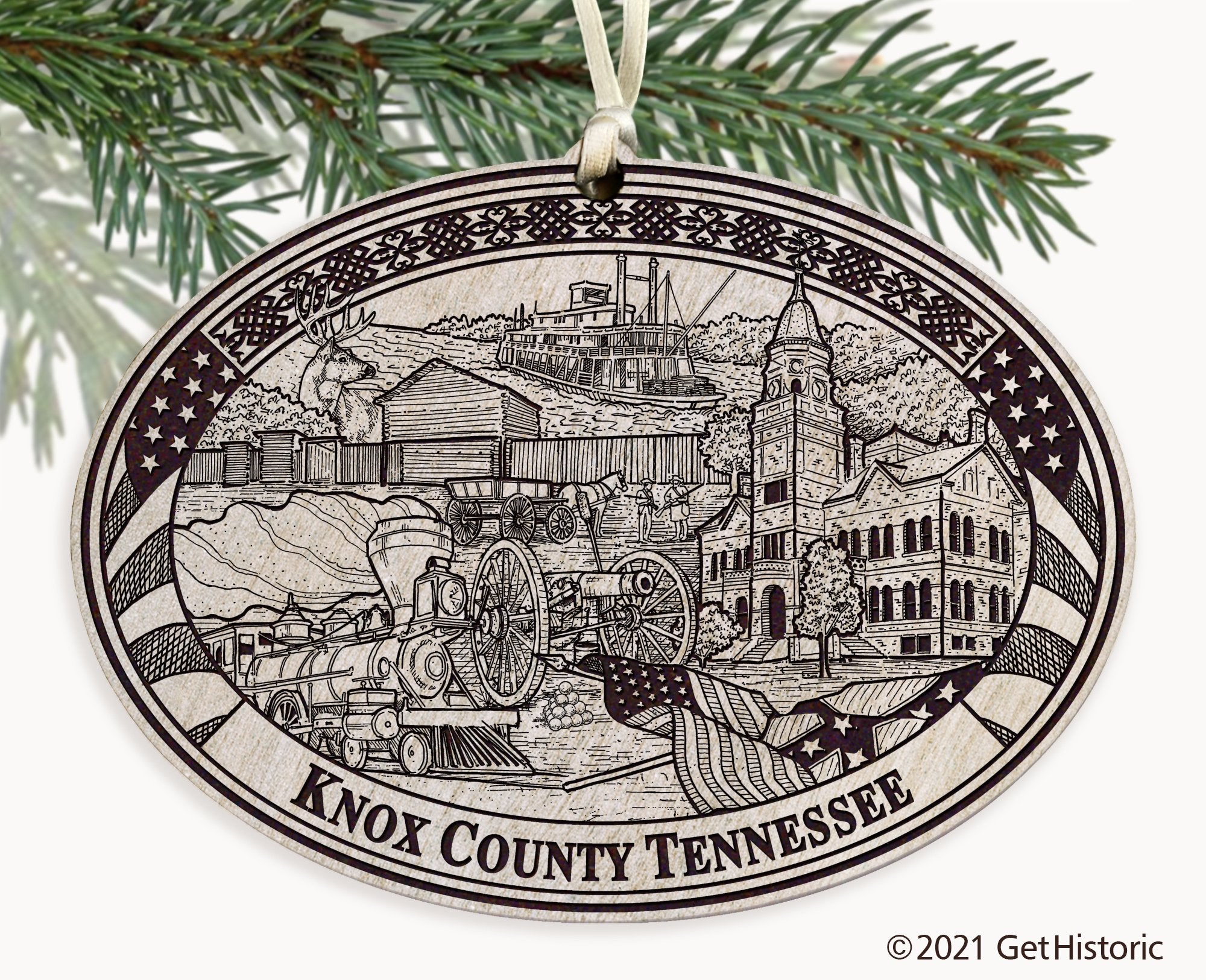 Knox County Tennessee Engraved Ornament