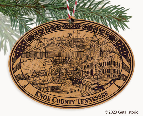 Knox County Tennessee Engraved Natural Ornament