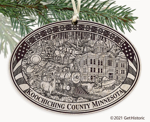 Koochiching County Minnesota Engraved Ornament