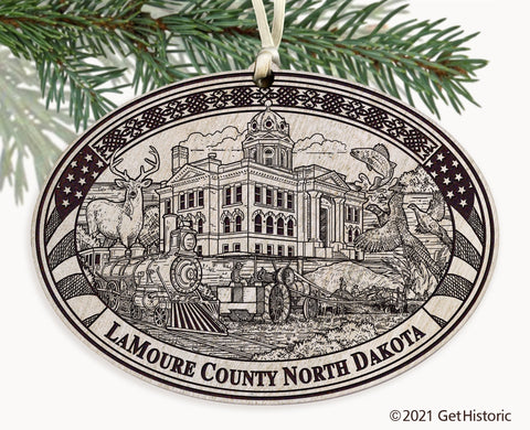 LaMoure County North Dakota Engraved Ornament