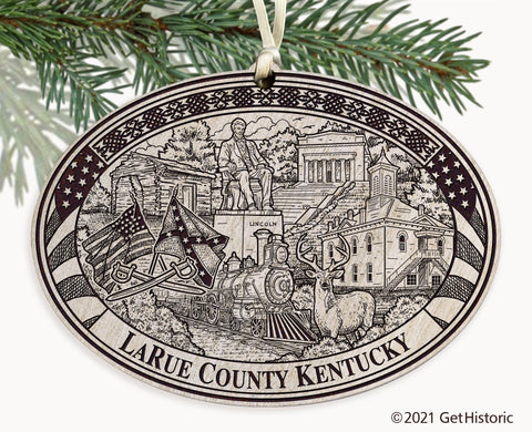 LaRue County Kentucky Engraved Ornament