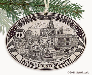 Laclede County Missouri Engraved Ornament