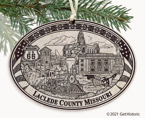 Laclede County Missouri Engraved Ornament