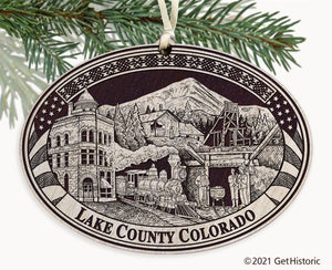 Lake County Colorado Engraved Ornament