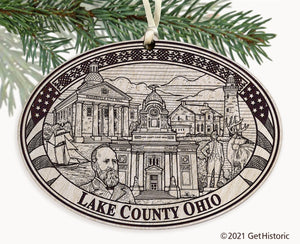 Lake County Ohio Engraved Ornament