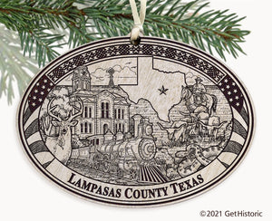 Lampasas County Texas Engraved Ornament