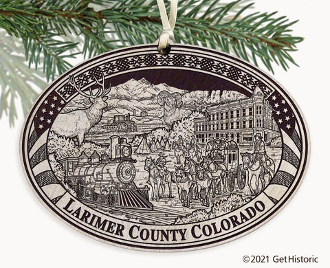 Larimer County Colorado Engraved Ornament
