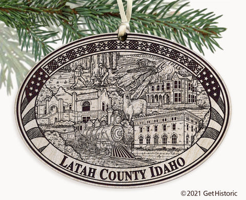 Latah County Idaho Engraved Ornament