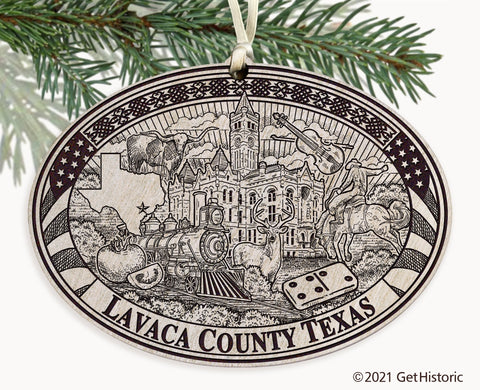 Lavaca County Texas Engraved Ornament