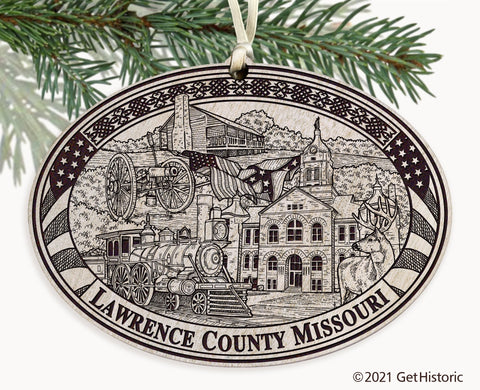 Lawrence County Missouri Engraved Ornament