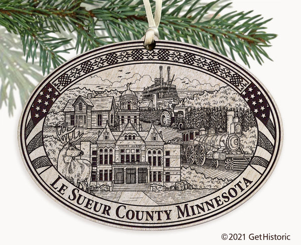 Le Sueur County Minnesota Engraved Ornament