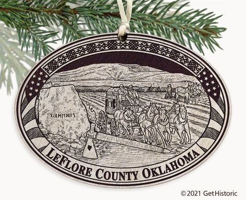 Le Flore County Oklahoma Engraved Ornament