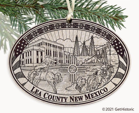 Lea County New Mexico Engraved Ornament