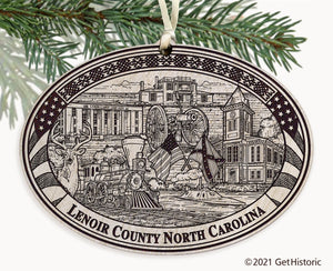 Lenoir County North Carolina Engraved Ornament