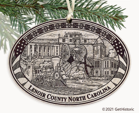 Lenoir County North Carolina Engraved Ornament