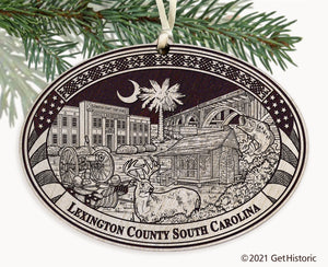 Lexington County South Carolina Engraved Ornament