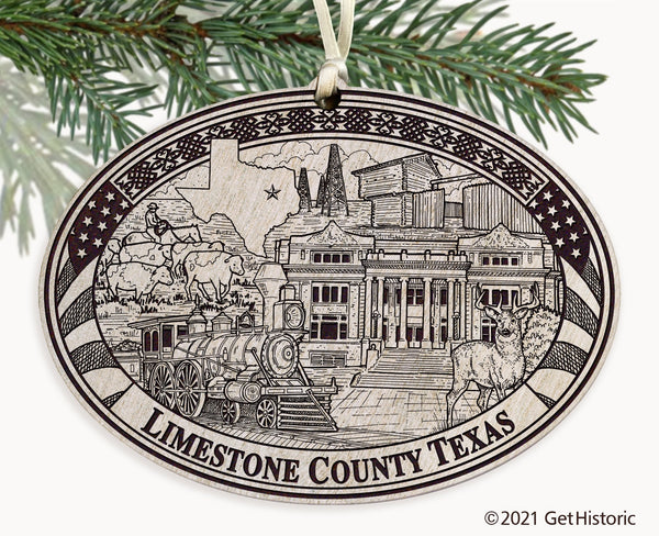 Limestone County Texas Engraved Ornament