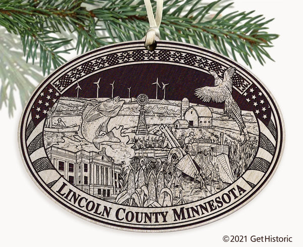 Lincoln County Minnesota Engraved Ornament