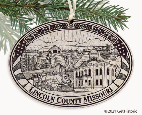 Lincoln County Missouri Engraved Ornament