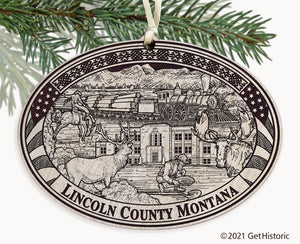 Lincoln County Montana Engraved Ornament