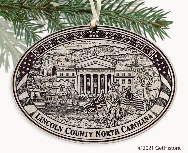 Lincoln County North Carolina Engraved Ornament
