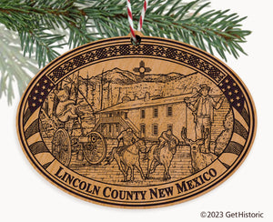 Lincoln County New Mexico Engraved Natural Ornament