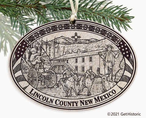 Lincoln County New Mexico Engraved Ornament