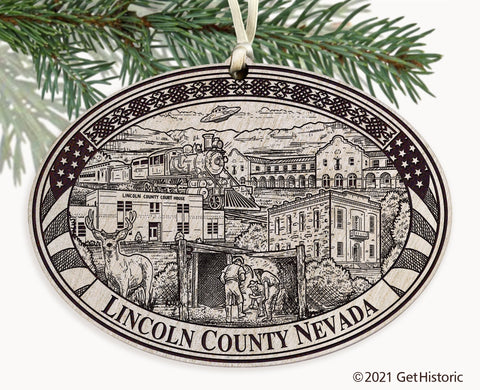 Lincoln County Nevada Engraved Ornament